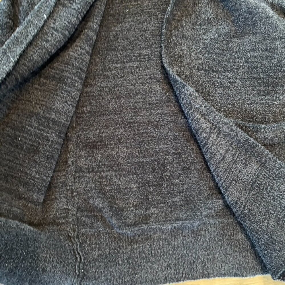 Barefoot Dreams Cozychic Cali Cardigan Sweater Heathered black gray XS - Picture 10 of 10